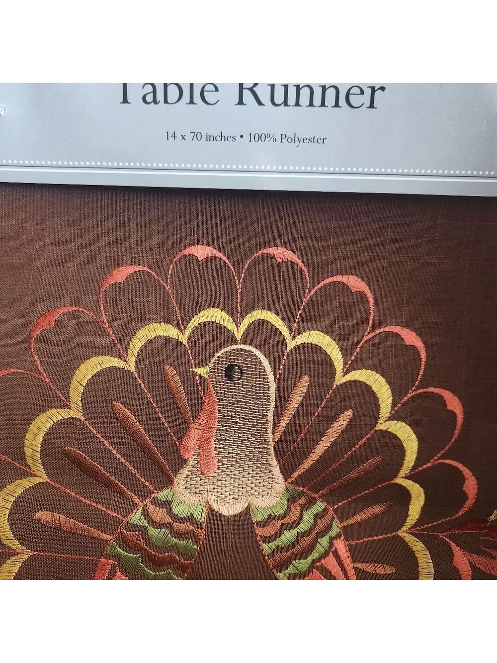 NWT Table Runner Thanksgiving Turkey  70” x 14” - Picture 2 of 2